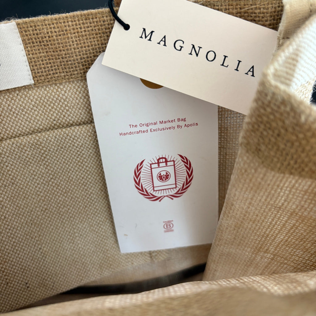 Magnolia Apolis Global Citizen Script Market Tote NWT