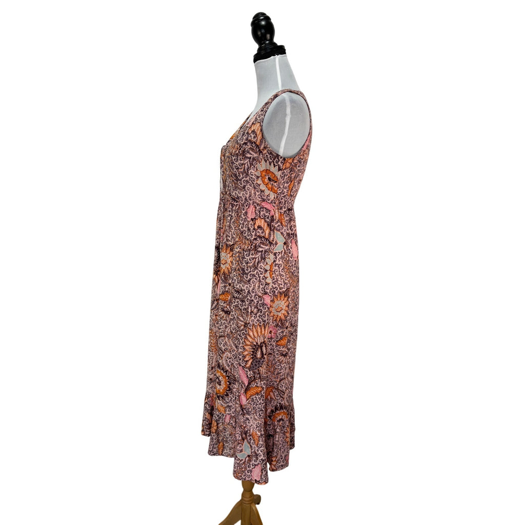Madewell Boho Floral Sleeveless Midi Dress - Women's Size 00