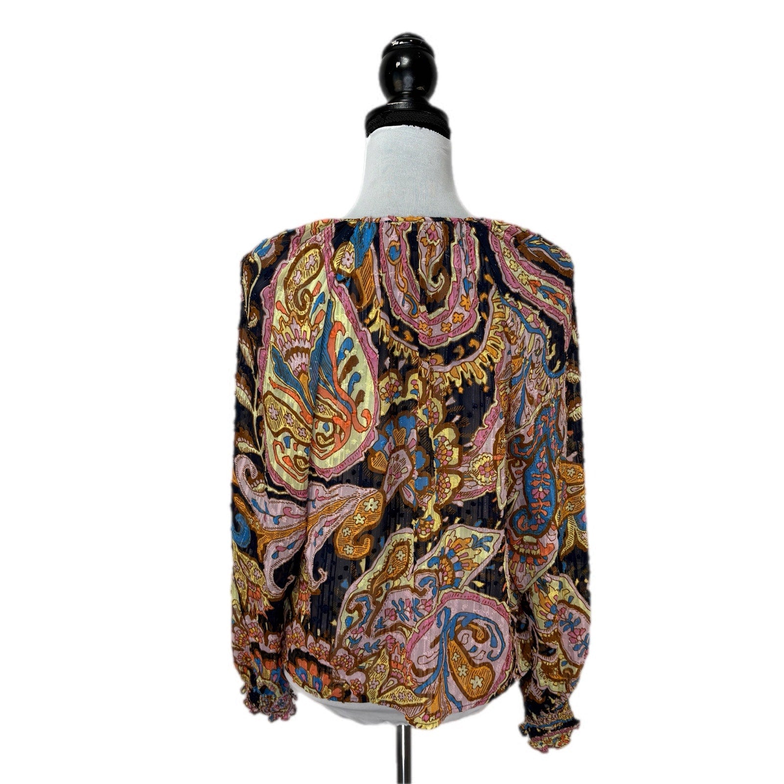 Sanctuary Oversized Boho Sheer Long Sleeve Top - Women's Size XS