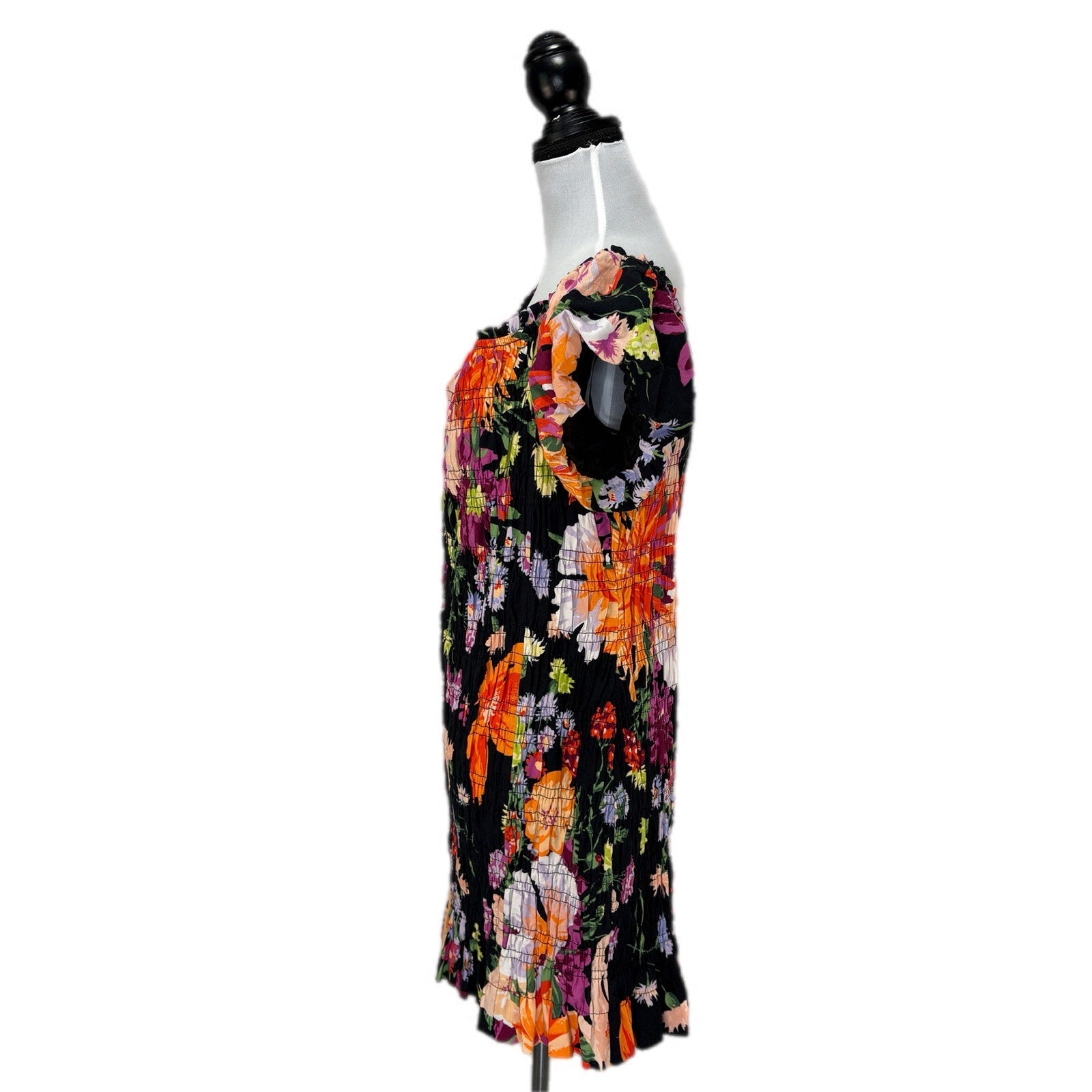 Bright Floral Stretchy Off Should Dress NWT - Women's XL
