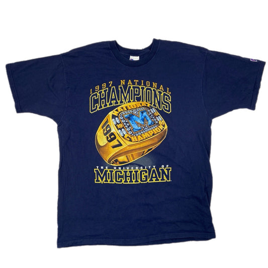 American Vintage Pro Player U of M '97 Nat Champions Ring T Shirt - Men's XXL