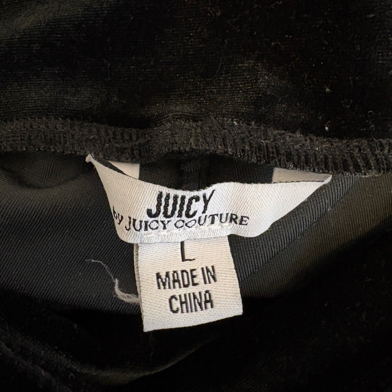 Juicy Flare Leg Black Velvet Pants - Women's Size L