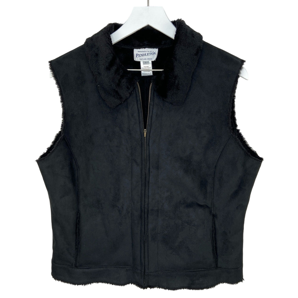 Pendleton Faux Suede Zip Up Vest - Women's Size L