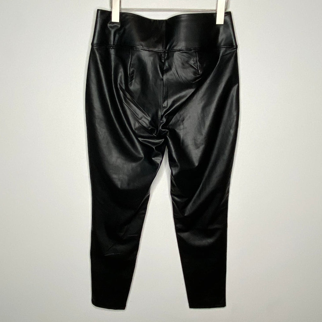 Nine West Black Faux Leather Leggings NWT - Women's Size L