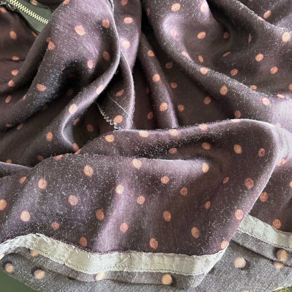 Vintage Retro Purple Distorted Dot Dress - Women's 8