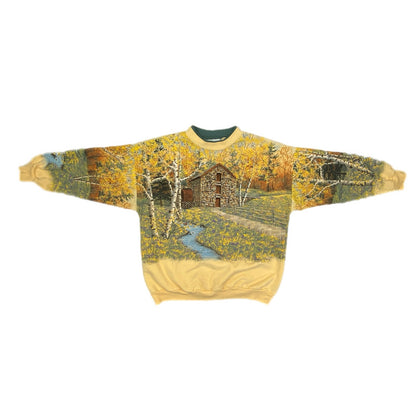 American Vintage National Wildlife AOP Water Mill Fall Landscape - Adult XL