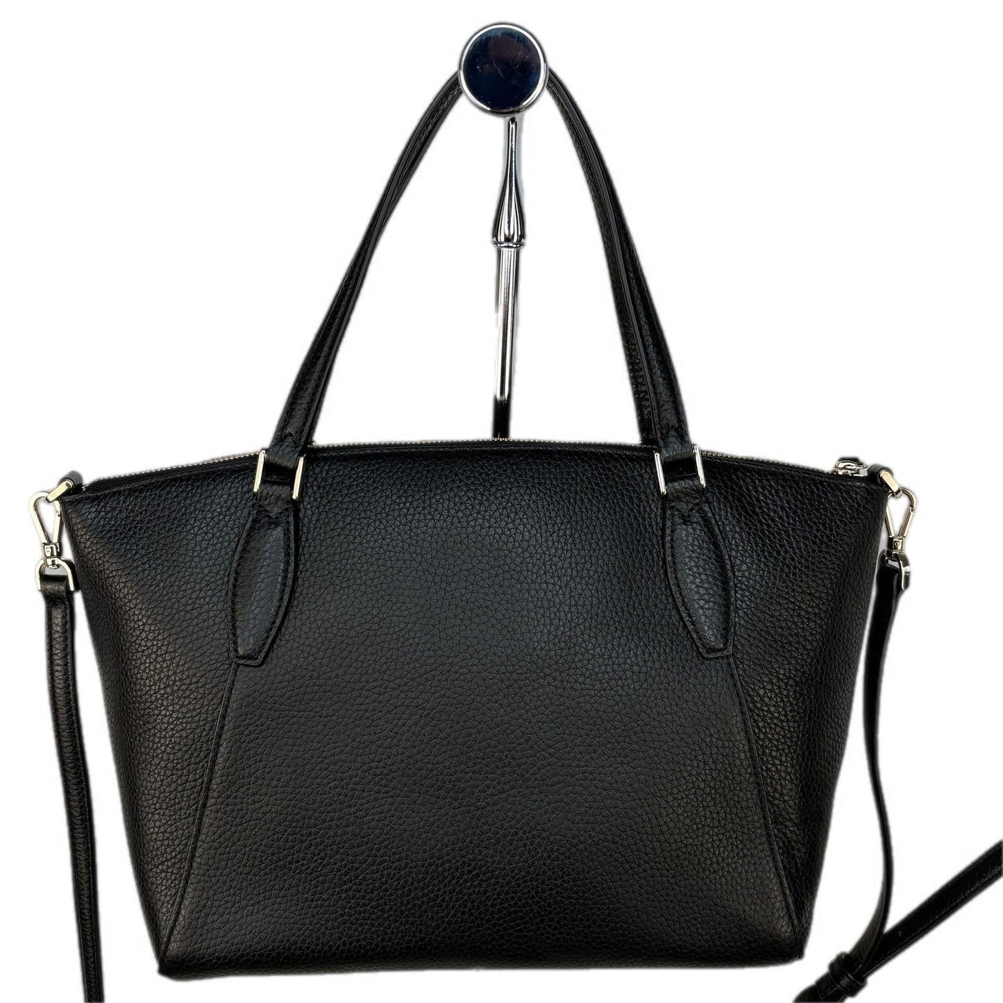 Kate Spade New York Monica Black Pebbled Leather Satchel Bag Crossbody Purse