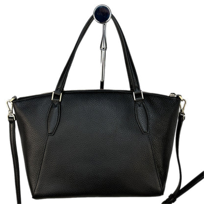 Kate Spade New York Monica Black Pebbled Leather Satchel Bag Crossbody Purse