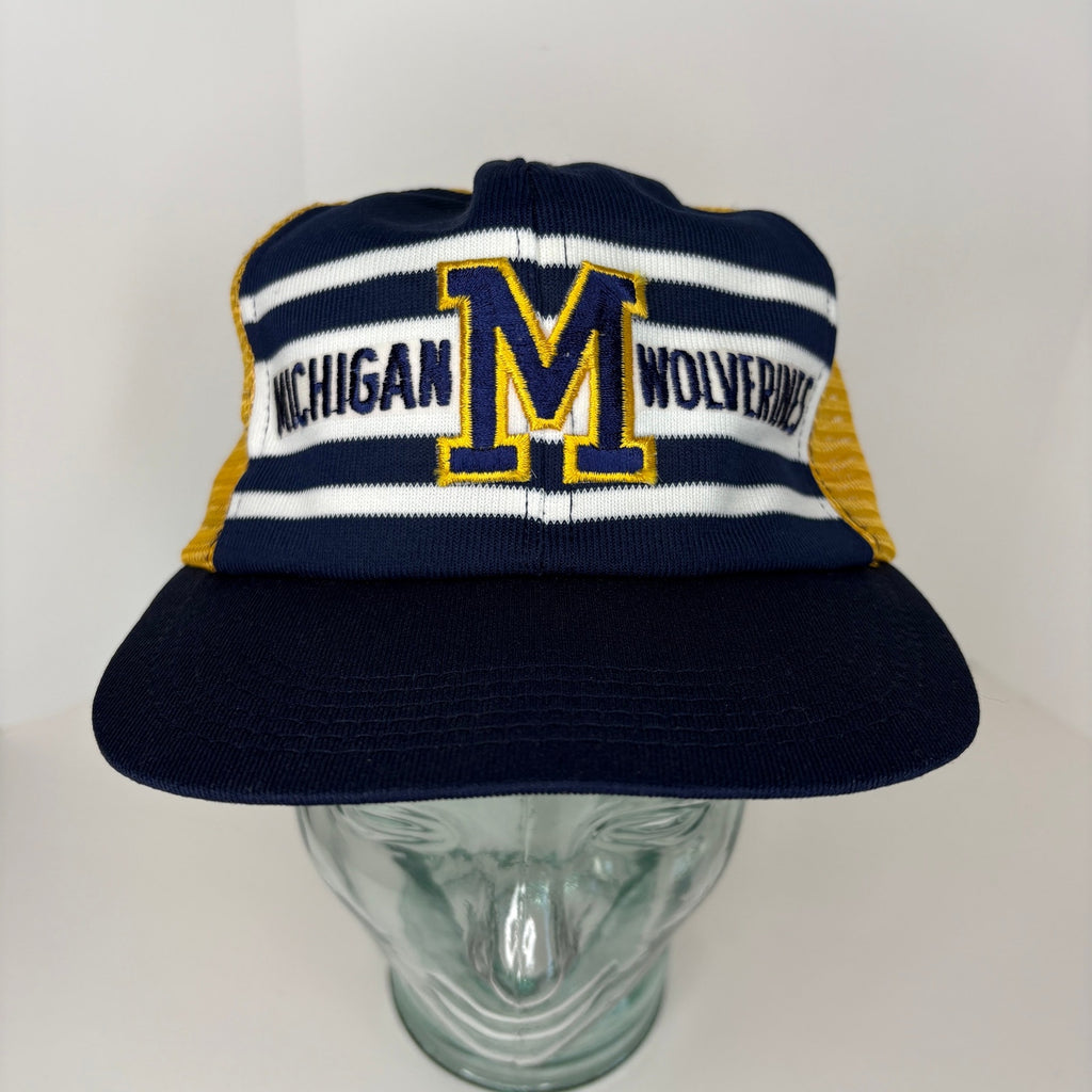 Vintage University of Michigan Mesh Embroidered Snapback Hat