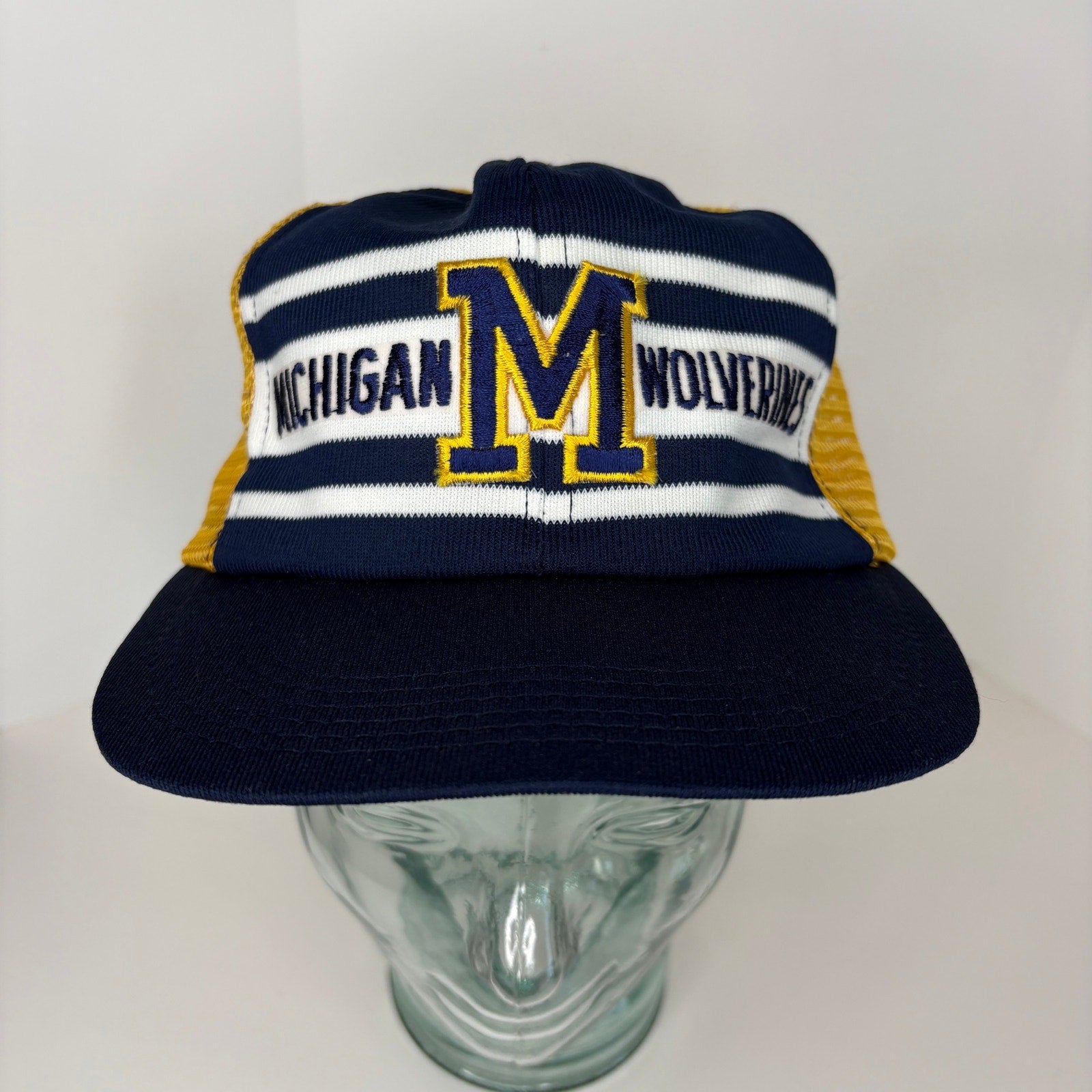 Vintage University of Michigan Mesh Embroidered Snapback Hat