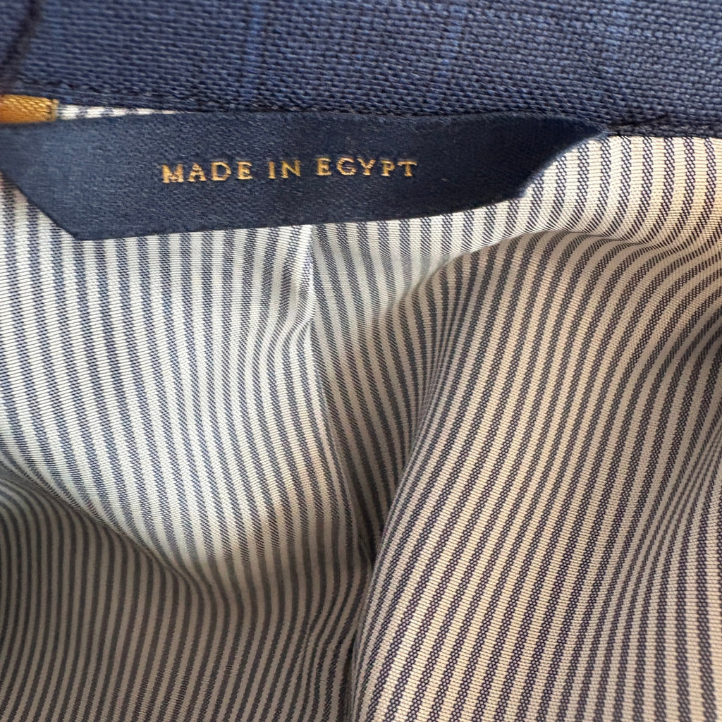 Brooks Brothers Blue Wool Blend Plaid Two Button Regent Fit Jacket - Men's 40S