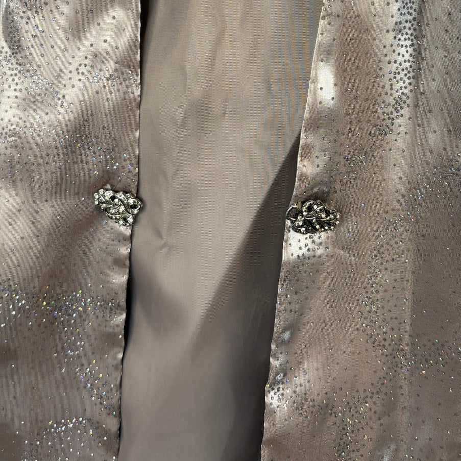 R&M Richards Bronze Iridescent Long Formal Mother of the Bride Dress - Size 12P