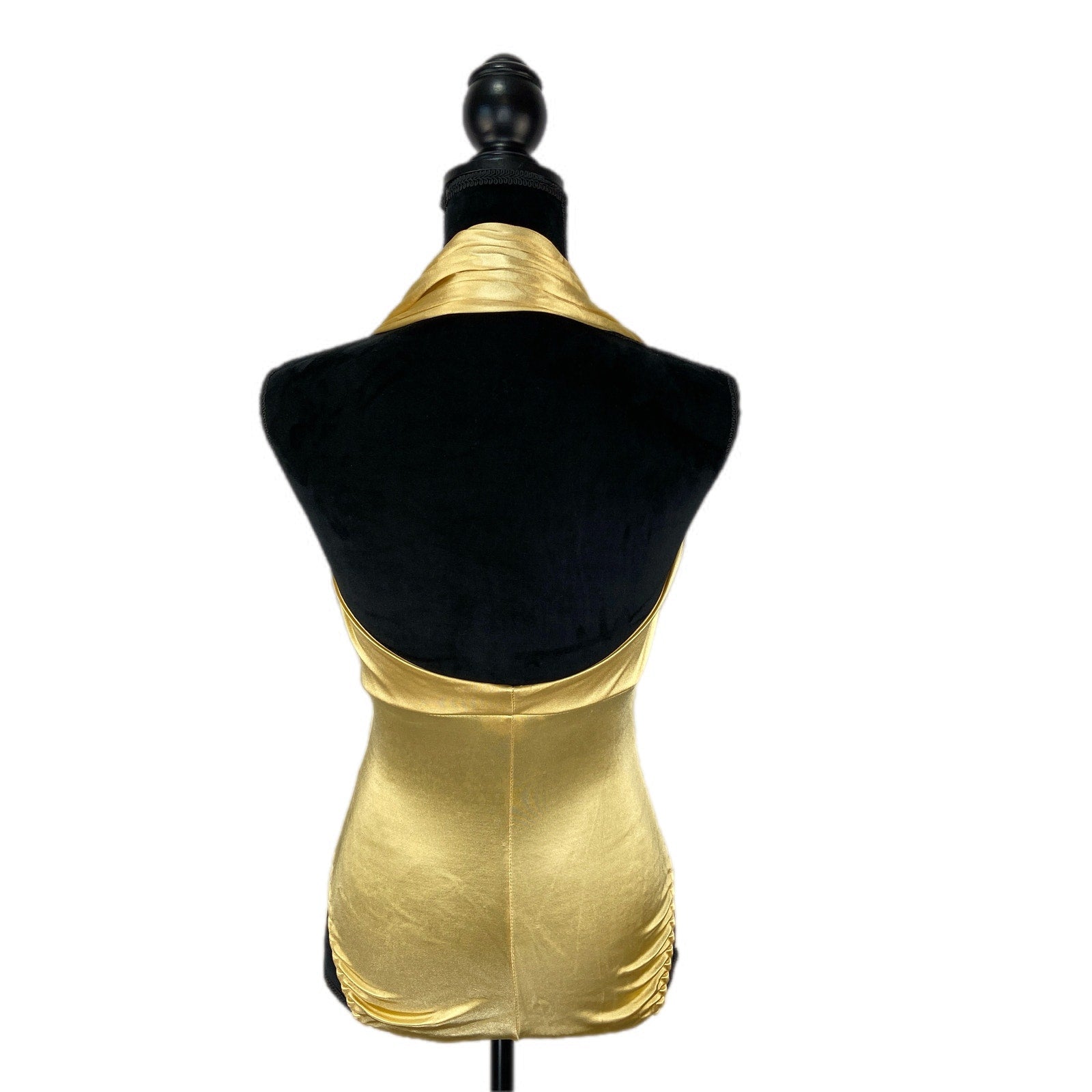 American Vintage Gold Halter Body Suit - Women's Size M