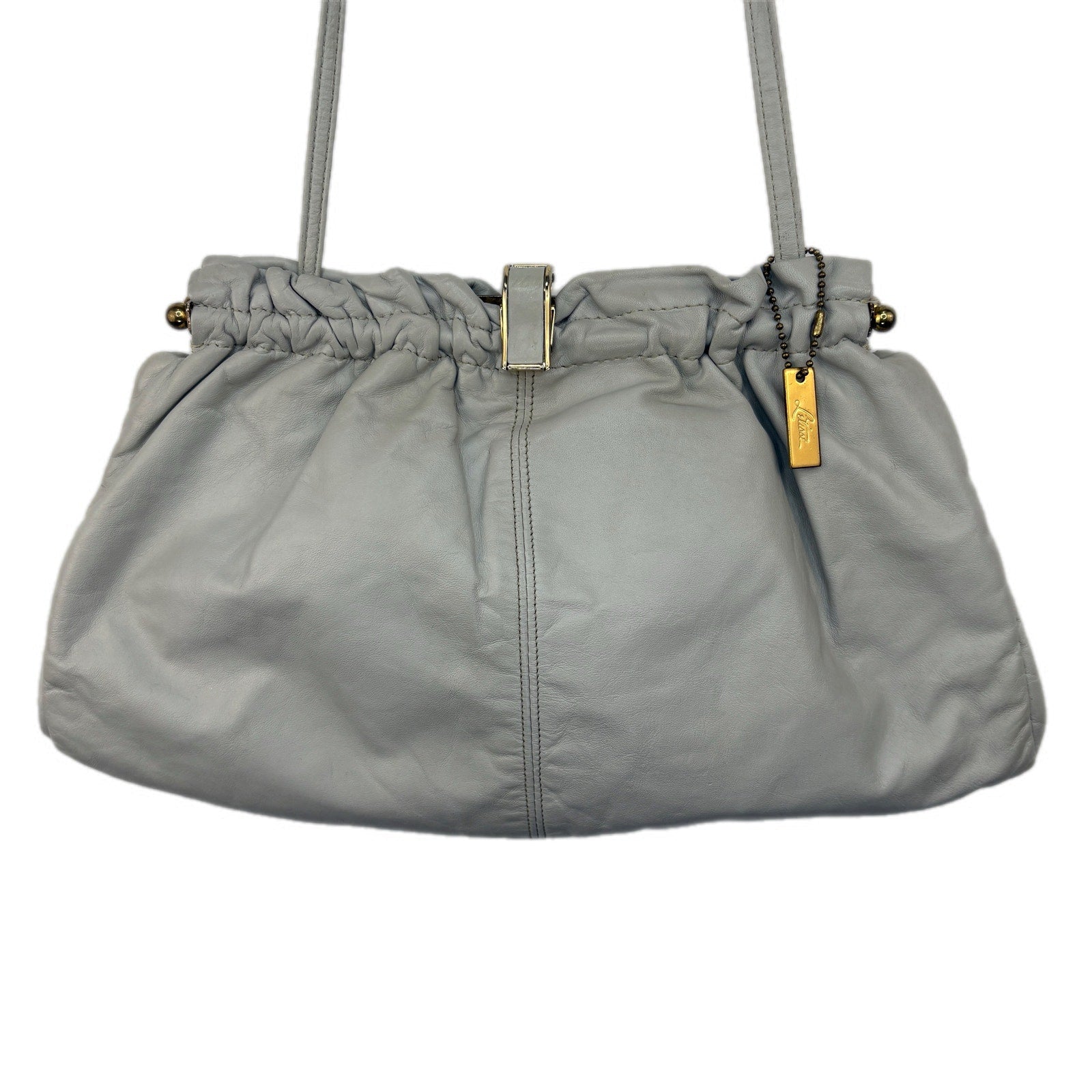 Vintage Letisse Gray Shoulder Strap Pouch Purse