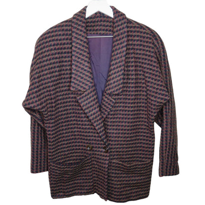 Vintage Oversized Tweed Blazer - Women's M