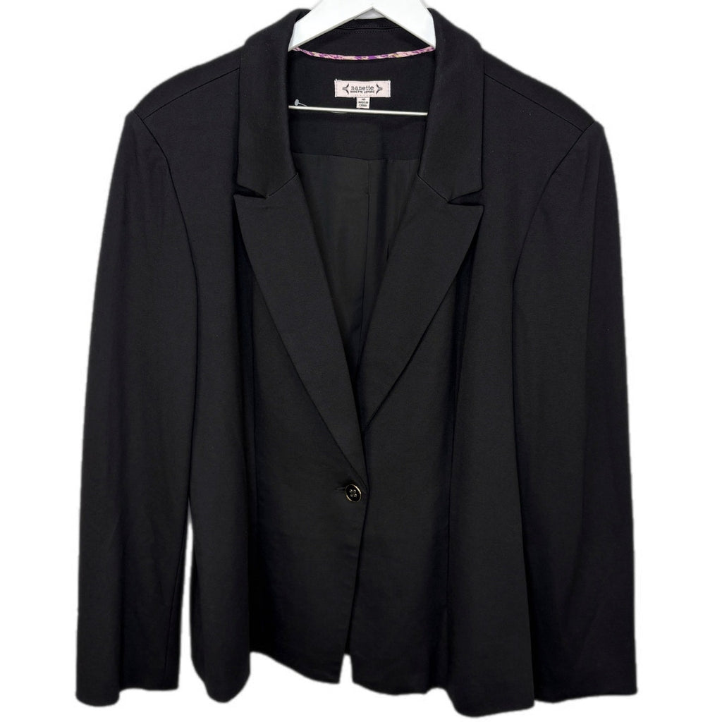 Nanette Lepore Black Stretchy Blazer - Women's Size 16