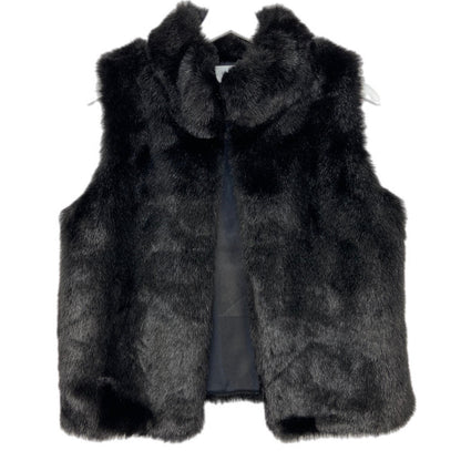 Mob Wife Chic Black Faux Fur Vest NWT - Women's Size S
