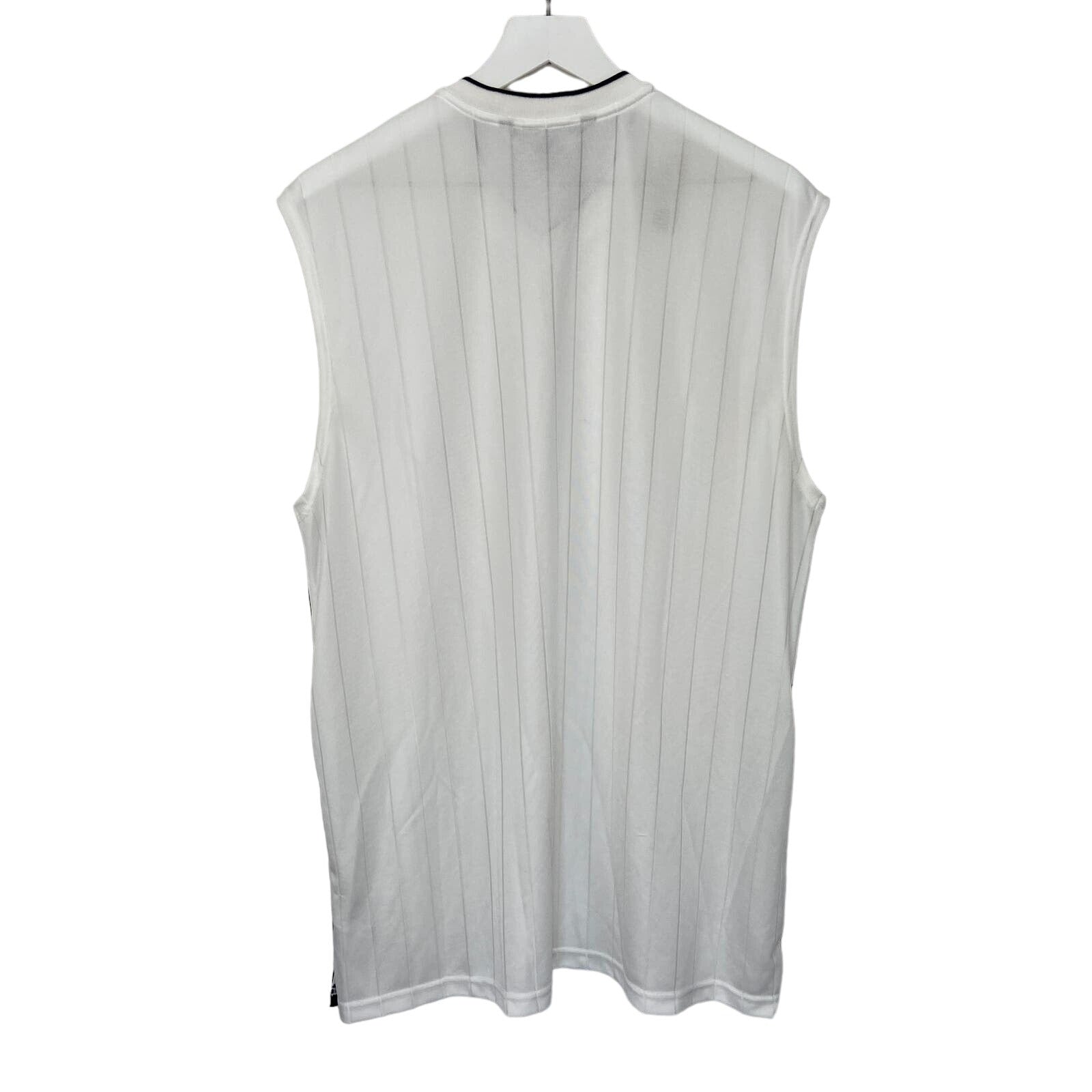 Y2K Nike White Ribbed Sleeveless Jersey - Men's Size XL