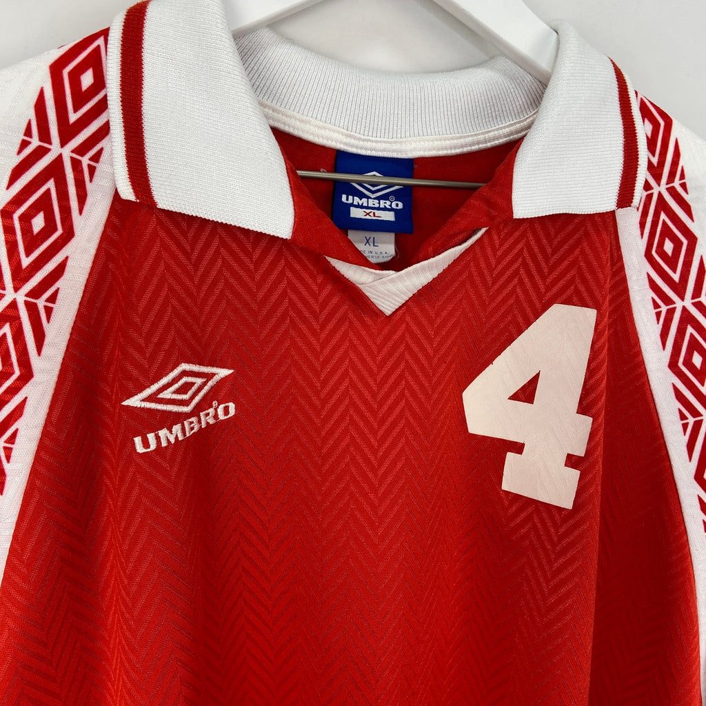 Vintage Umbro Red Soccer Jersey - Adult Size XL