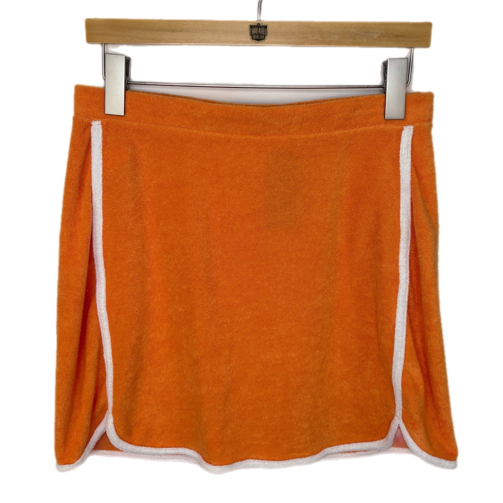Hollister Ultra High Rise Orange Terry Cloth Skirt - Women's Size L