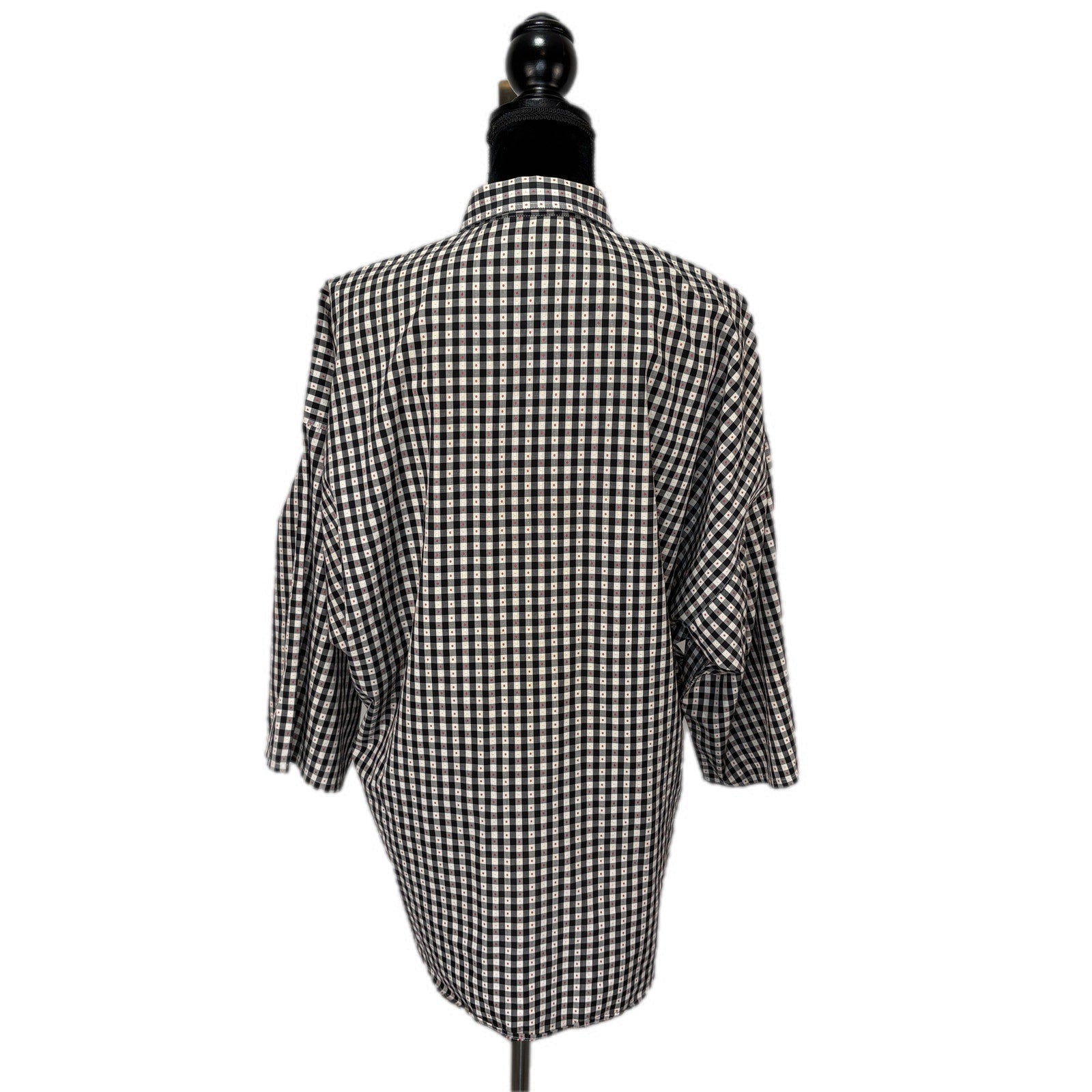 Vintage 80's Rare Gianni Versace Checkered Plaid Button Front Shirt - Men's M