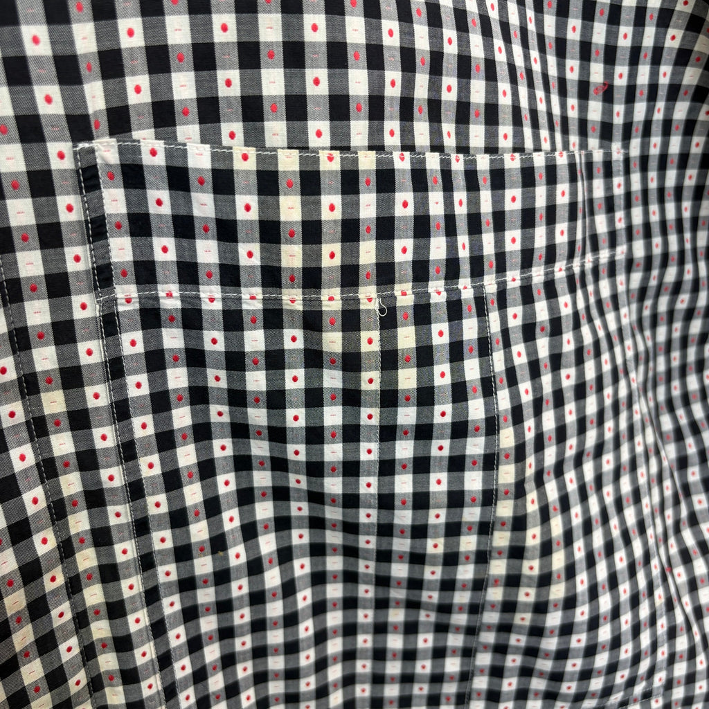 Vintage 80's Rare Gianni Versace Checkered Plaid Button Front Shirt - Men's M