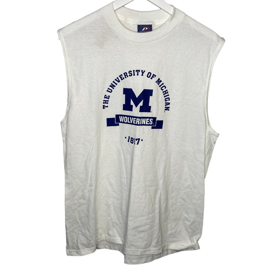 Vintage Pro Player University of Michigan Wolverine Sleeveless T Shirt - Men's L