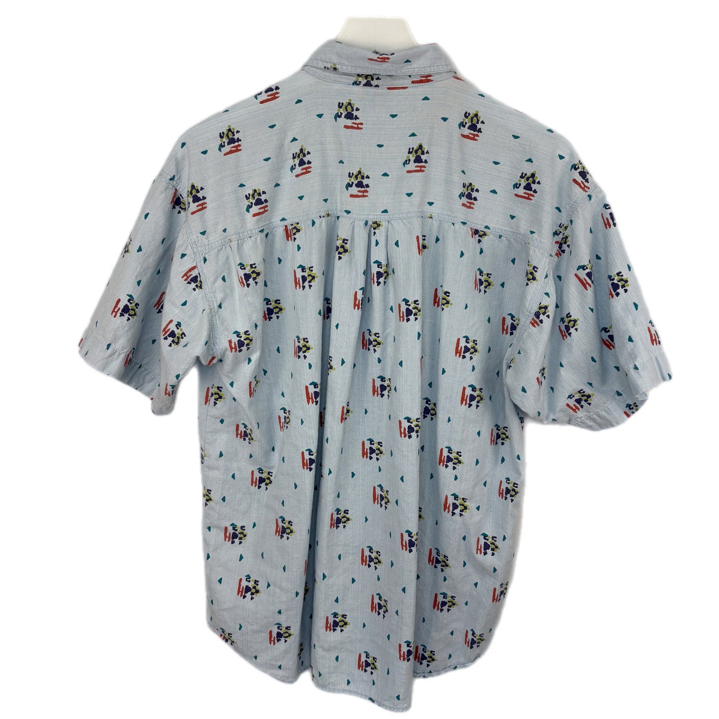 Vintage Gitano Patterned Button Up Short Sleeve Shirt - Men's Size M
