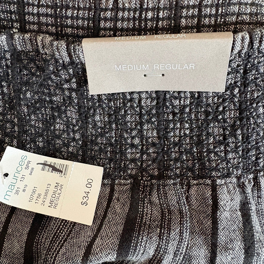 Maurices Linen Blend Striped Stretch Waist Pants NWT - Women's Size M