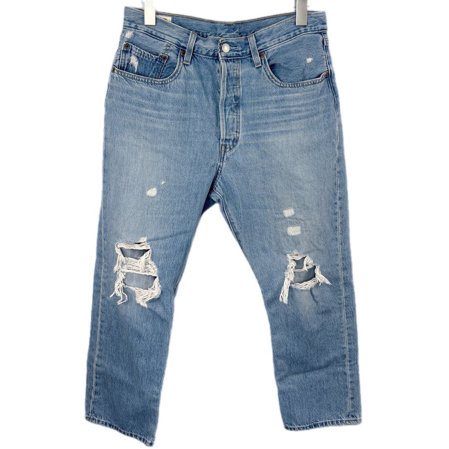 Levi's 501 Repro Big E Distressed Light Wash Jeans - Men's Size 31x26