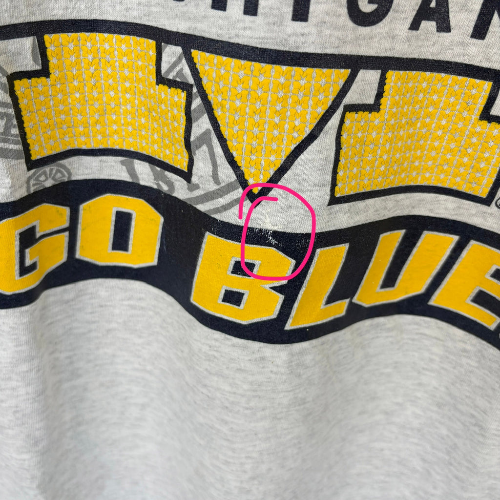 Vintage Single Stitch University of Michigan Go Blue T Shirt - Adult Size XL