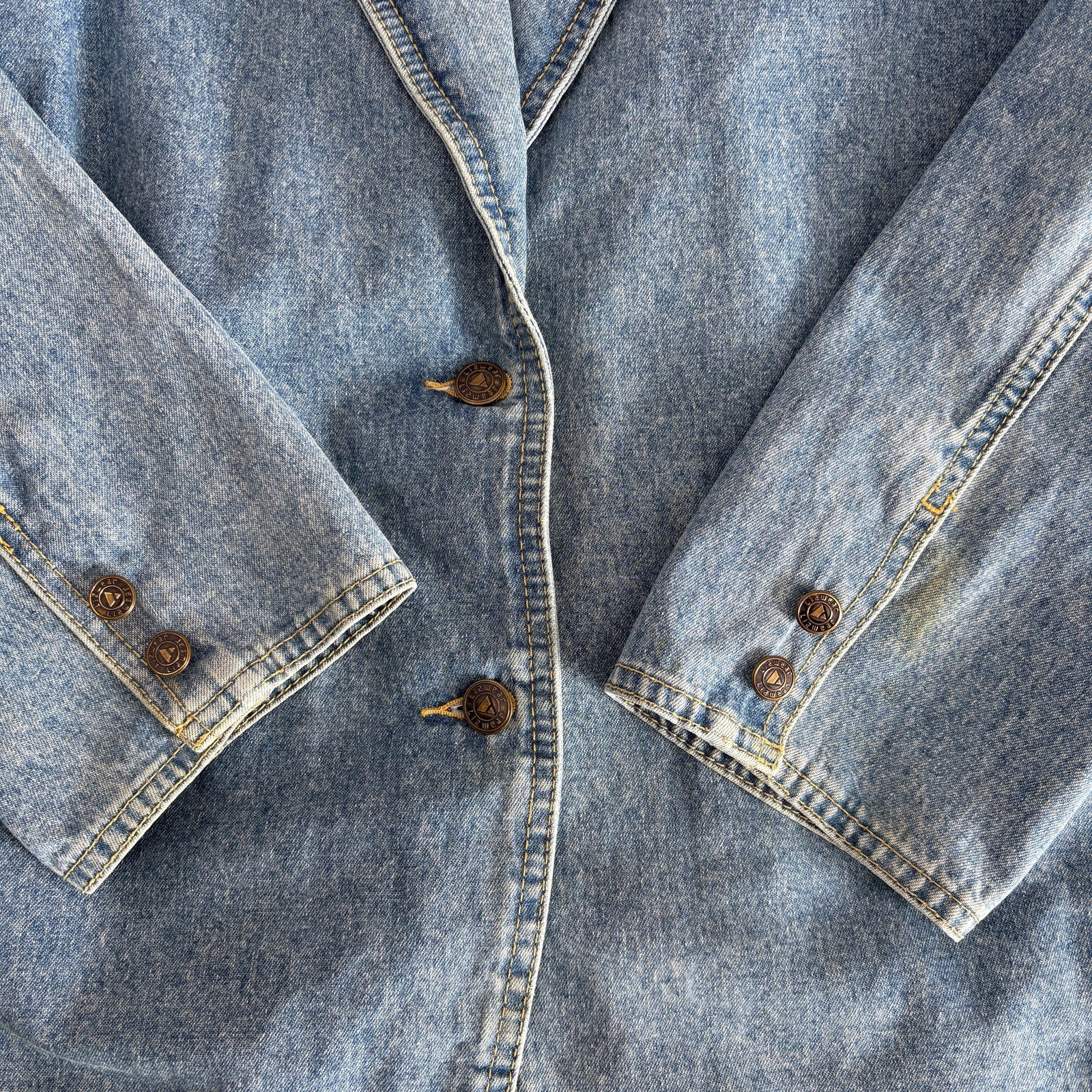 Vintage Denim Two Button Blazer - Women's Size 12