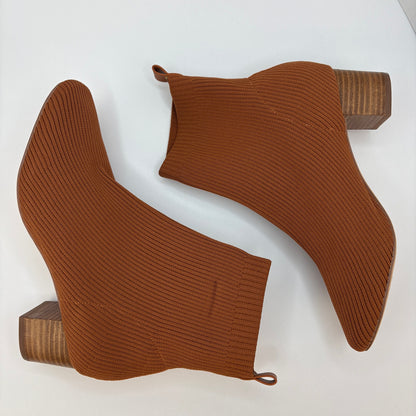 Joie Neely Knit Ankle Boot in Chestnut - Women's Size 10