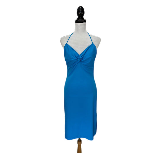 Y2K Express Blue Halter Slip Dress - Women's Size S