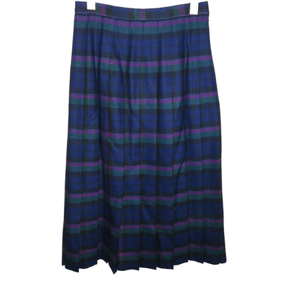 Vintage Deans of Scotland Long Wool Pleated Skirt - Women's 8