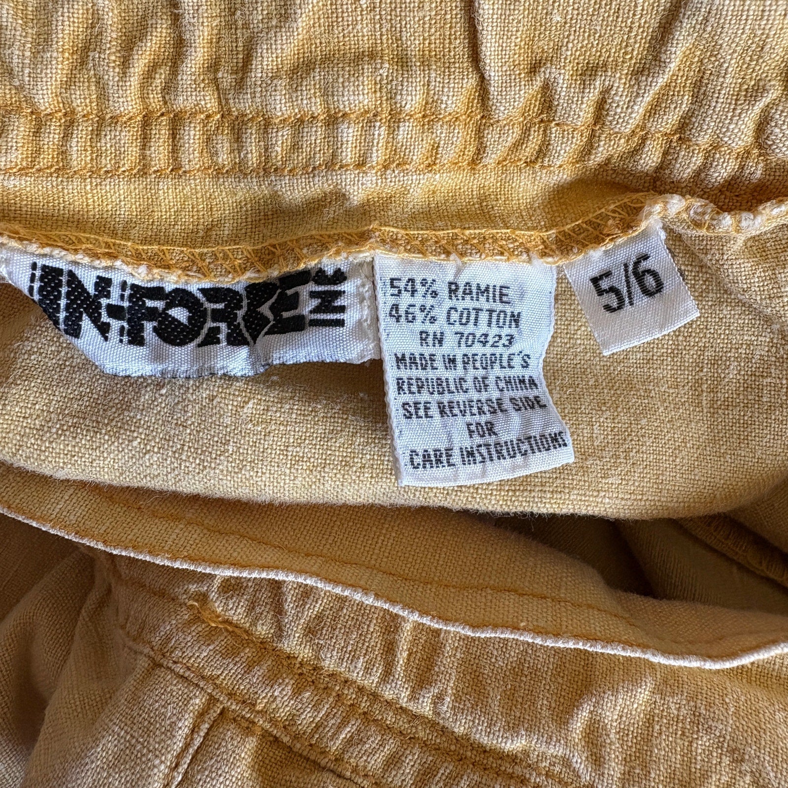 Vintage 90's Yellow Paper Bag High Waist Shorts - Women's Size 5/6