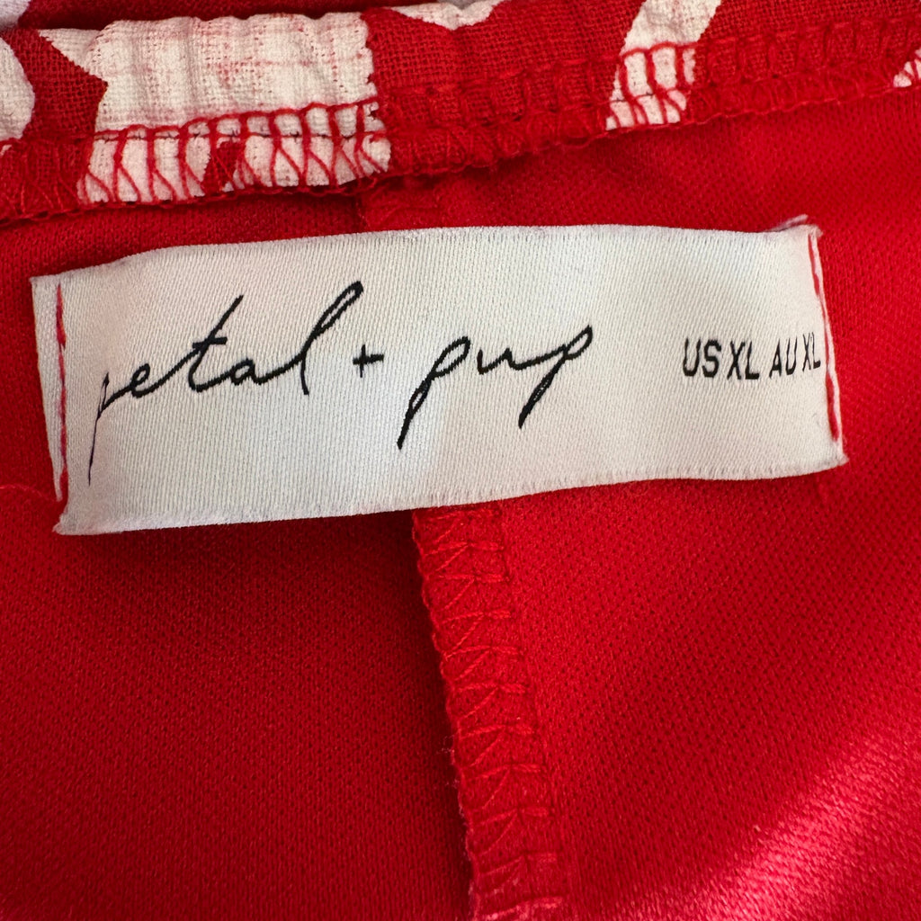 Petal + Pup Red Hawaiian Vibes Strapless Dress - Women's Size XL