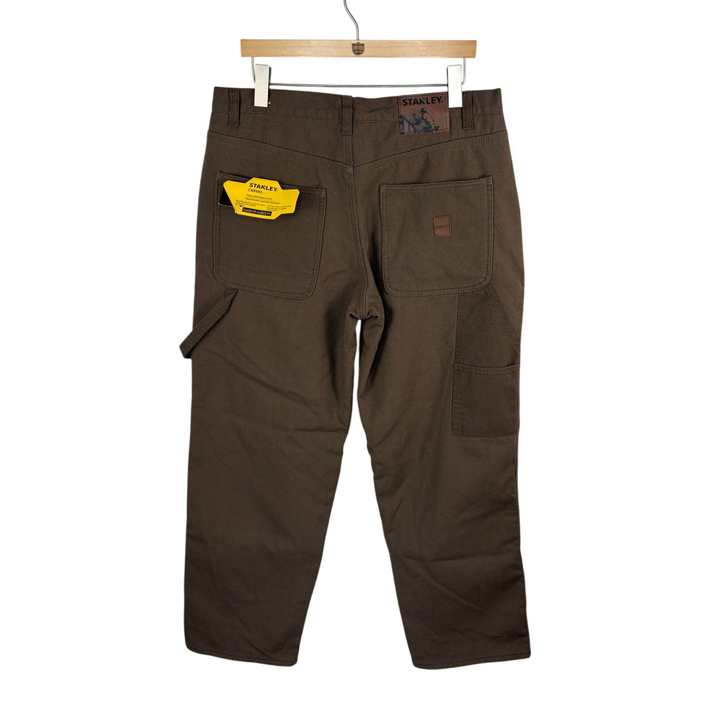 Stanley Fleece Lined Canvas Carpenter Pant in Coffee NWT - Men's Size 36x32