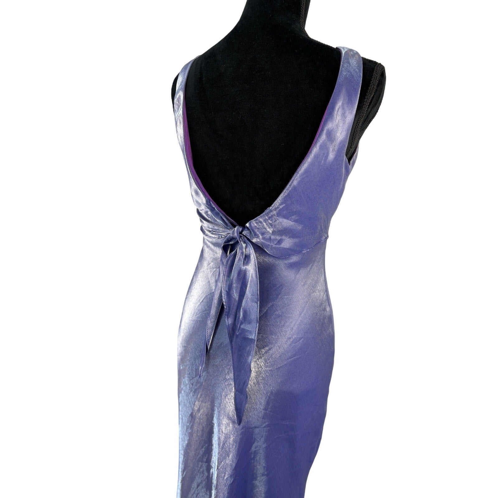 American Vintage Purple Iridescent Long Formal Prom Dress - Women's Size 3/4