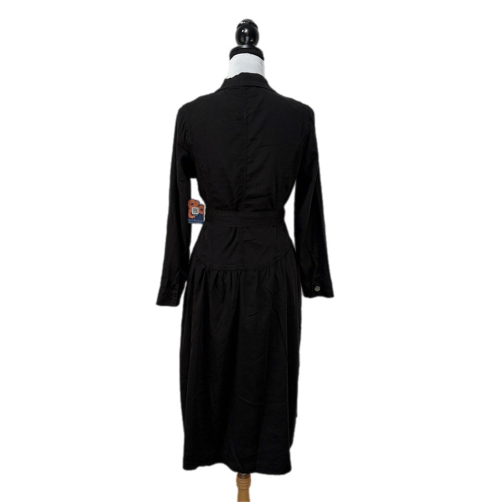 Indigo Poppy Black Western Vibes Long Sleeve Shirt Dress - Women's Size M