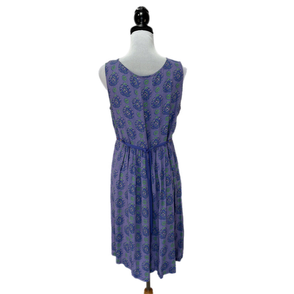 Purple Floral Stripe Baby Doll Dress - Women's Size Medium