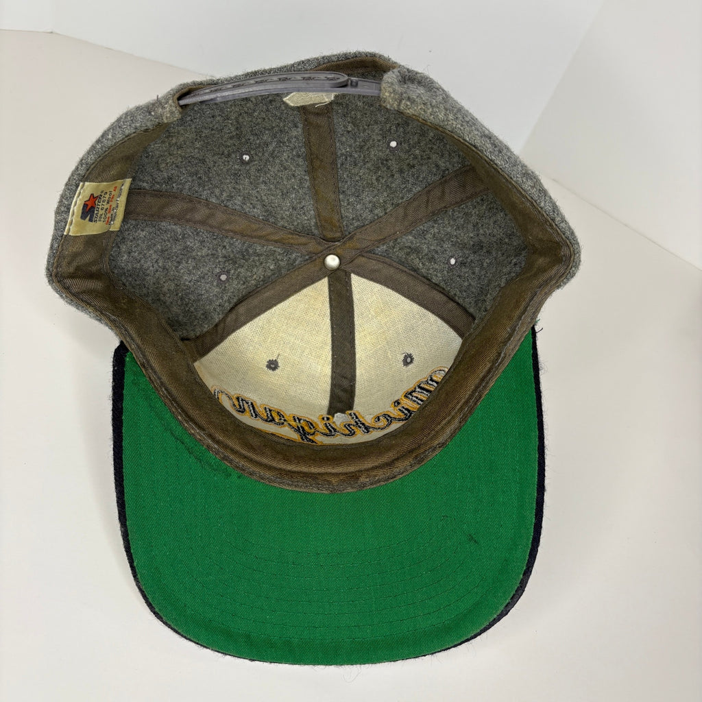 Vintage Starter Gray Wool Michigan Wolverines Snapback Hat