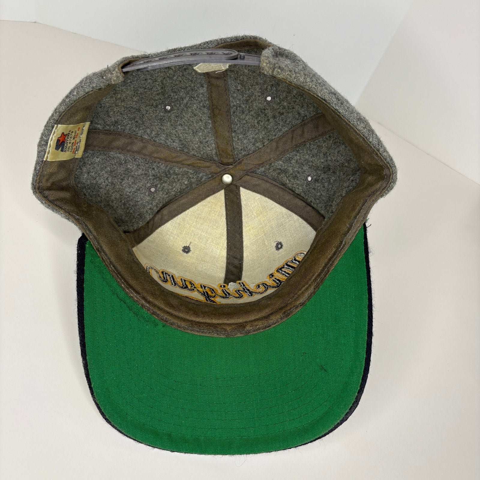 Vintage Starter Gray Wool Michigan Wolverines Snapback Hat