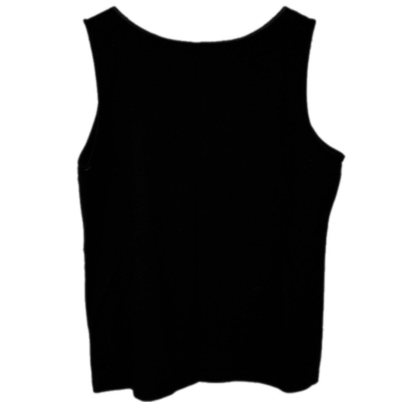 Eileen Fisher Black Ruffle Detail Tank Top - Women's Size Small
