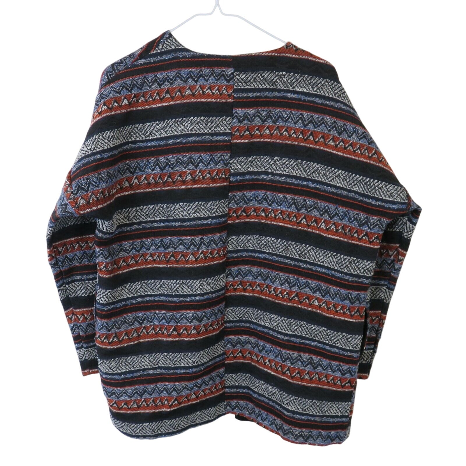 Elodie Woven Tapestry Open Front Cardigan Jacket - Women's L