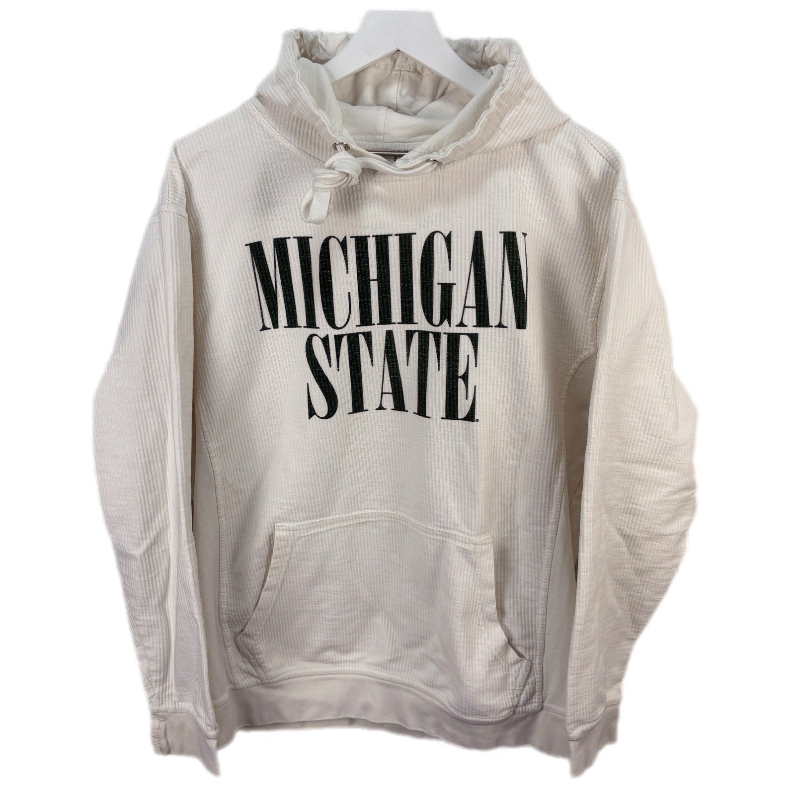 Michigan State Cotton Ribbed Hoodie - Women's Size L