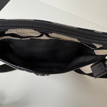 Coach Sutton Signature Swingpack Black Crossbody Purse