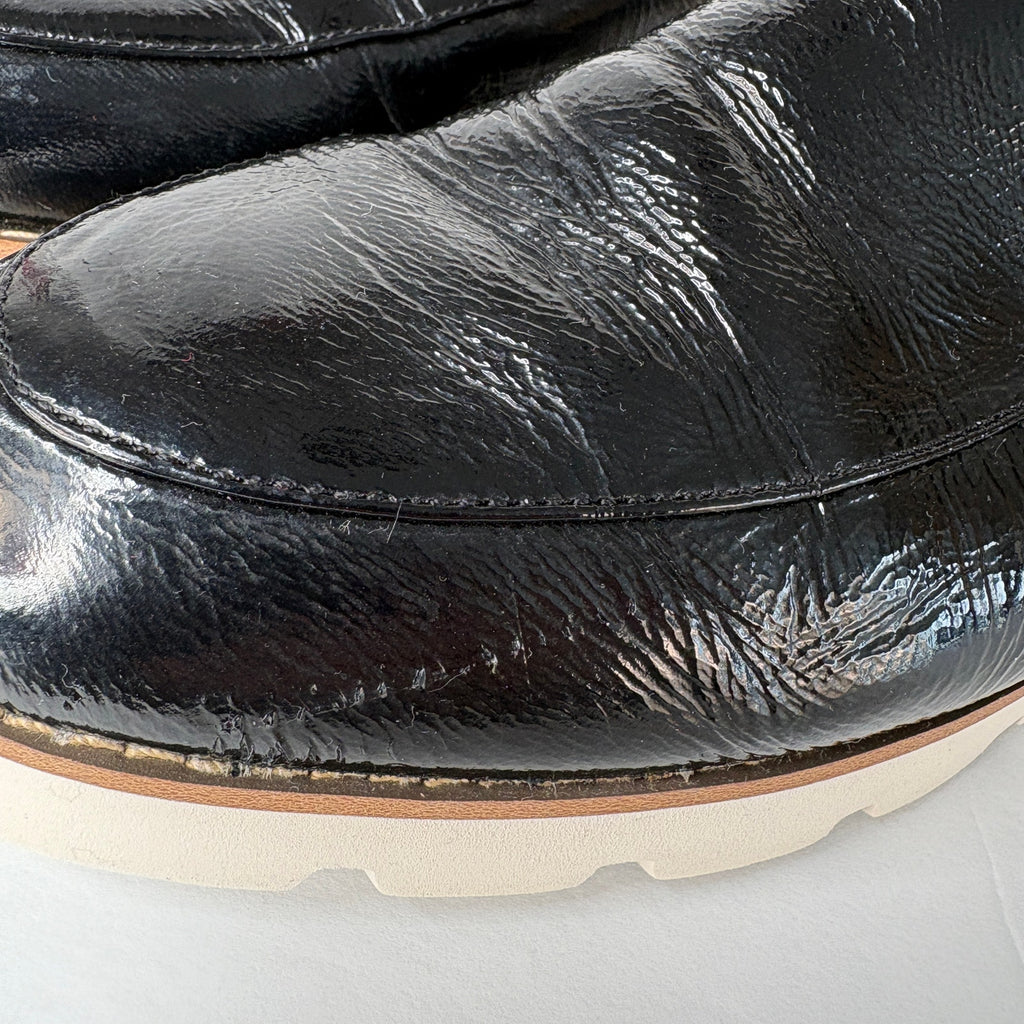 Vionic Kensley Black Patent Leather Slip On Loafers - Women's Size 9