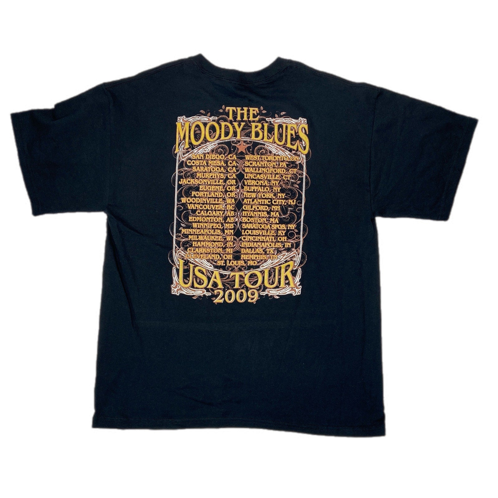 The Moody Blues Concert T Shirt 2009 Tour - Adult Size L