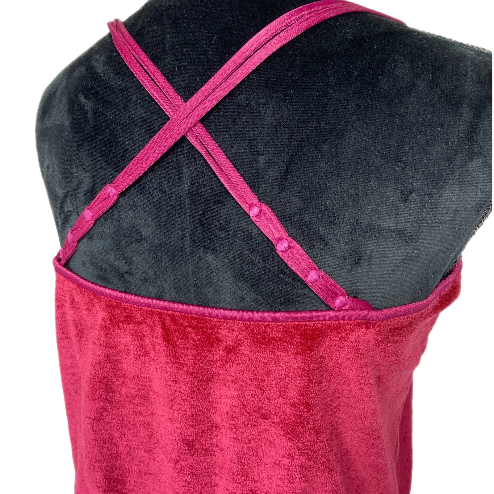 Vintage Burgundy Velour Jumpsuit - Women's Size Small